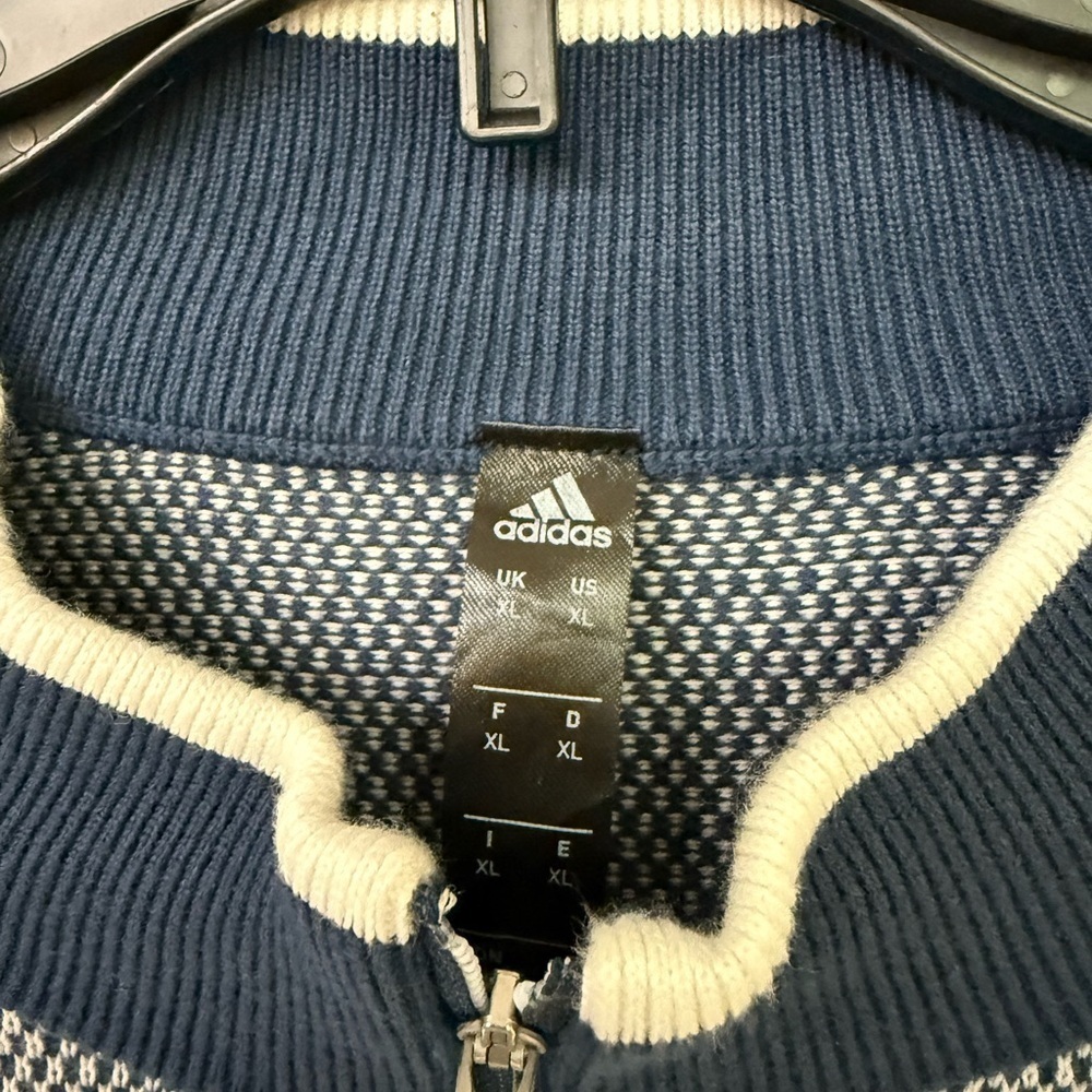 Adidas Men's Navy and Gray Sweater Size XL - Picture 4 of 4
